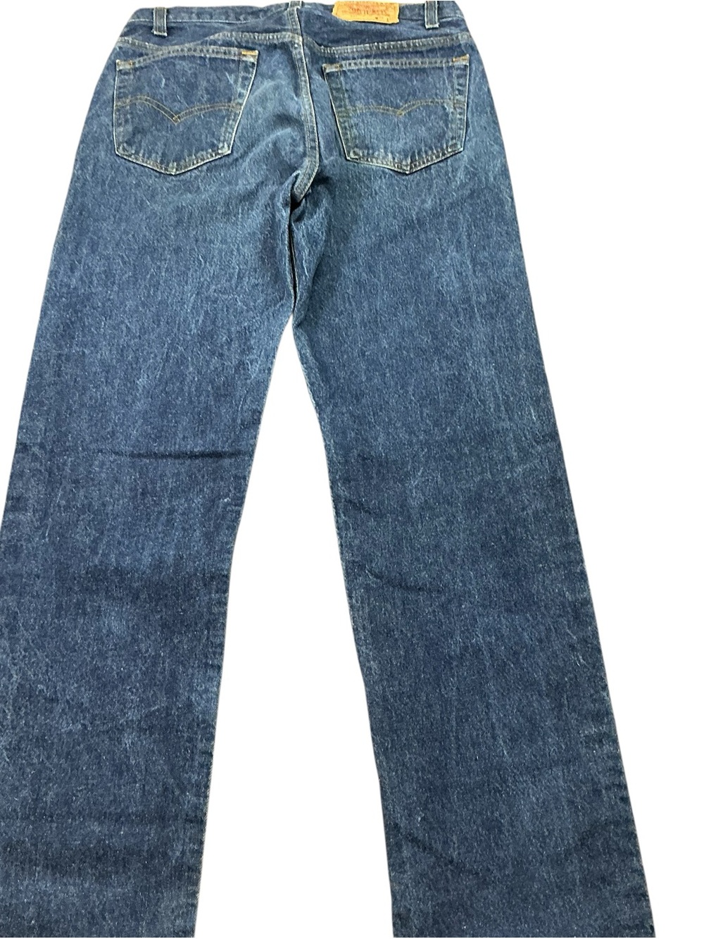 Vintage Levi’s 501 button fly dark wash straight leg jeans 31 x 32 USA made